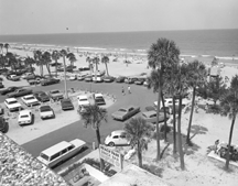Arial view Shepard Park 1973 leading to the Beach